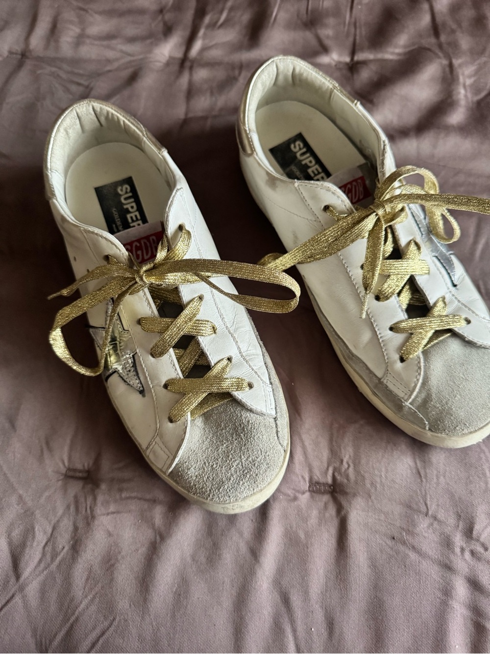 Golden Goose Super-Star GGBD PRIVATE EDITION 
White Leather Low-Top Sneakers